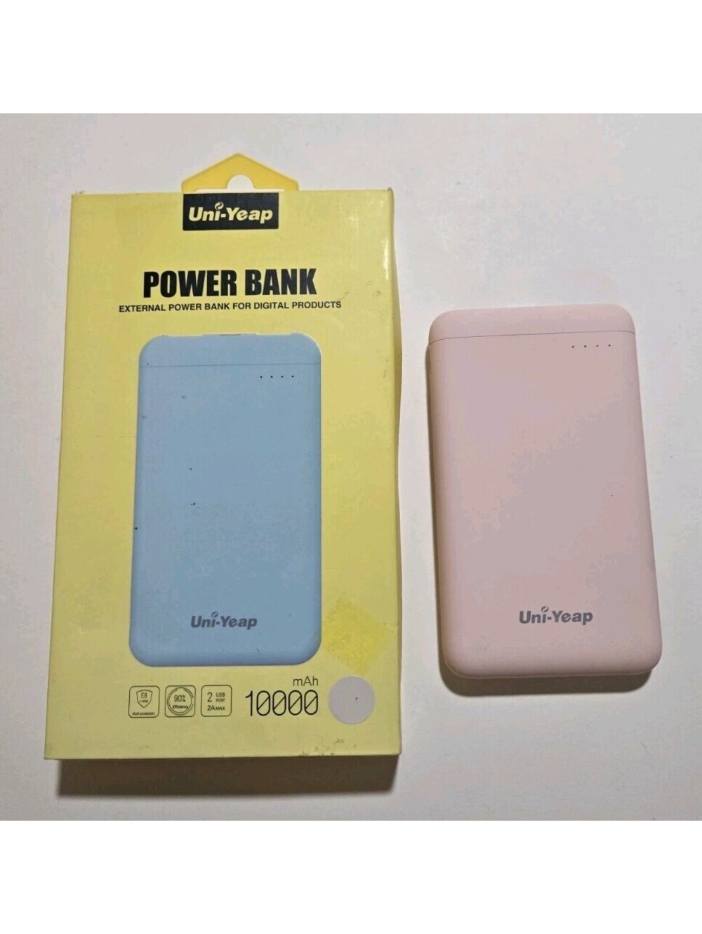 Uni-Yeap 10000mAH Portable External Power Bank 2 USB Battery Charger PINK UNI101